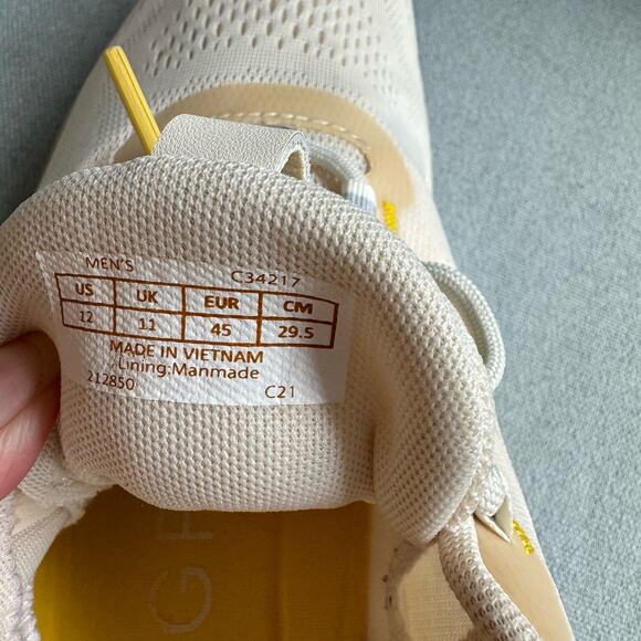 Cole Haan Men\'s ZeroGrand Journey Cream Color Mesh Sneakers Lightweight Sz 12 main image 11